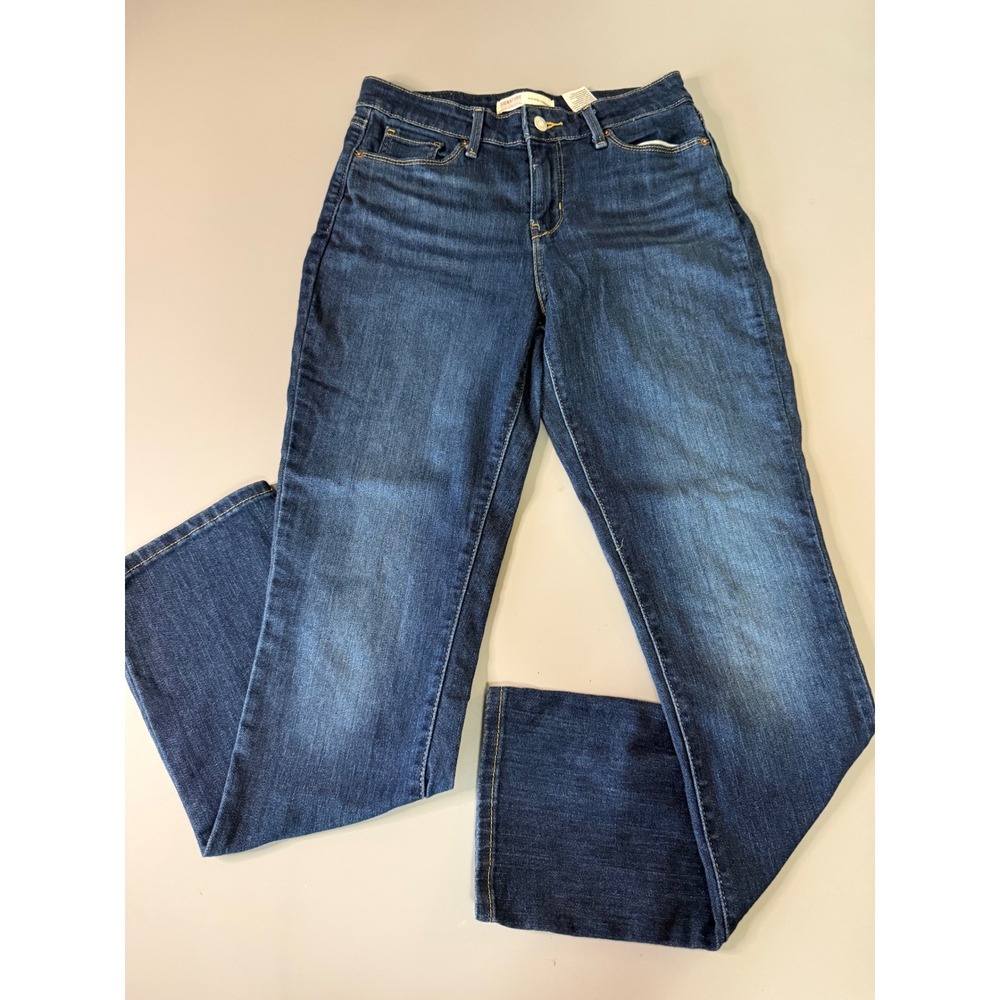 Signature by Levi Strauss Womens Mid Rise Straight Leg Jeans Dark Wash 29x30